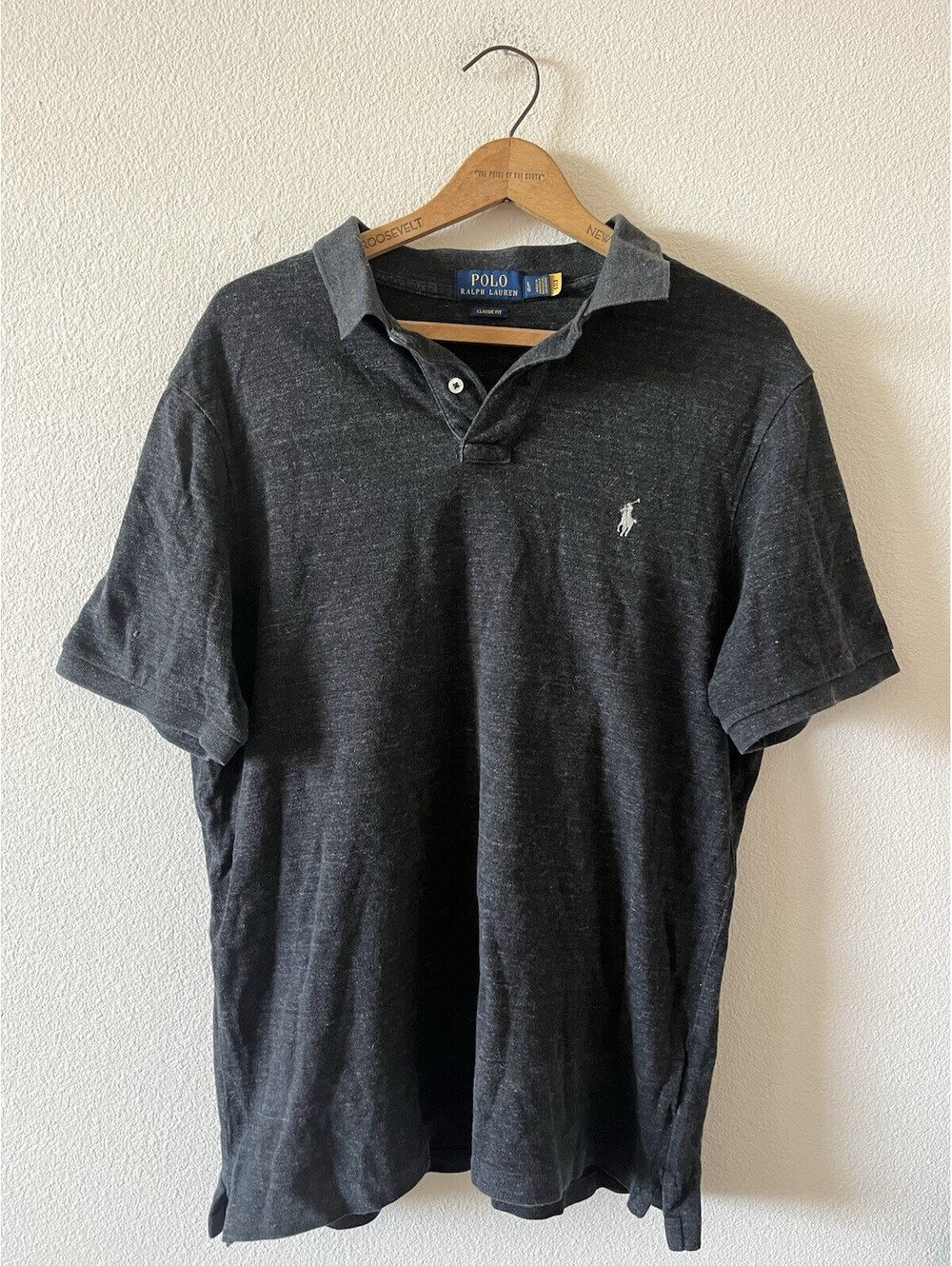 Polo Ralph Lauren Charcoal Grey Classic Fit Polo Shirt L